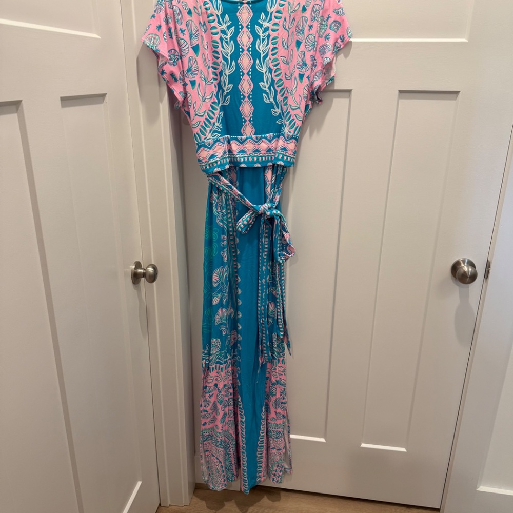 Lilly Pulitzer - Esmarella maxi dress - NWT - size XL - Turquoise Teal - Picture 4 of 4